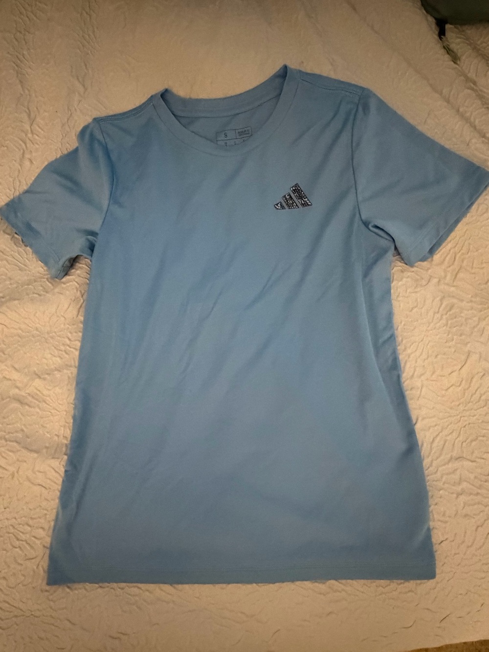 adidas Sky Blue Crew Neck Performance Tee